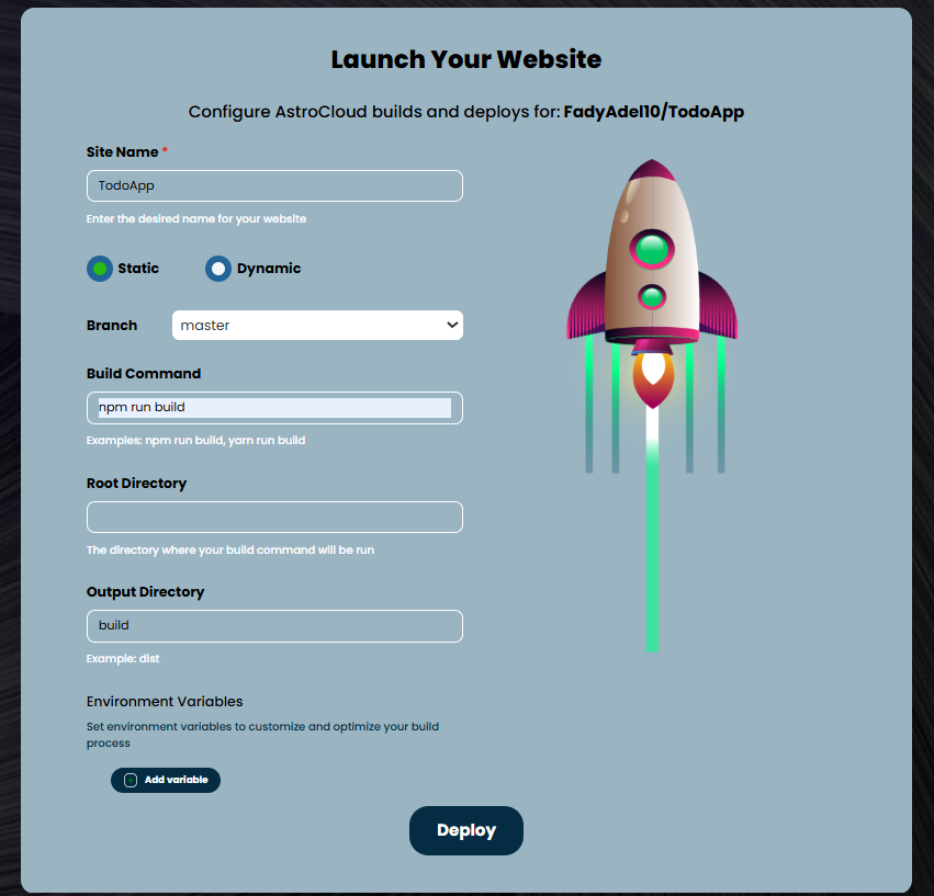 Todo App Build Form