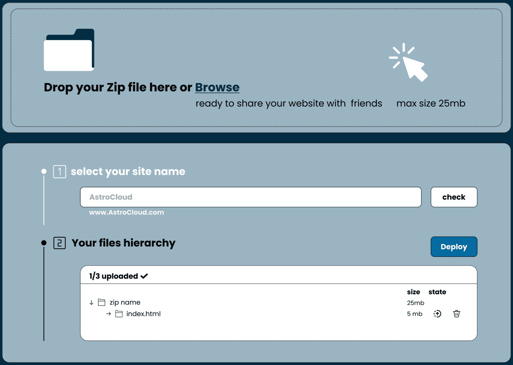 select zip page