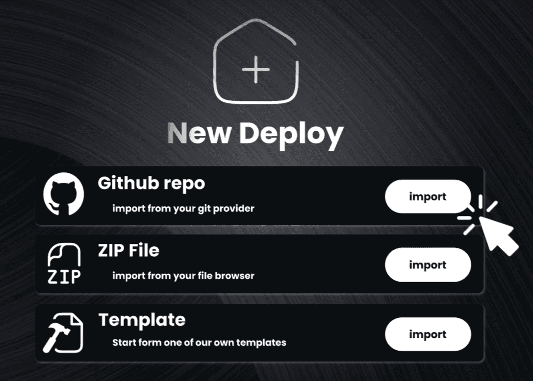 add project page