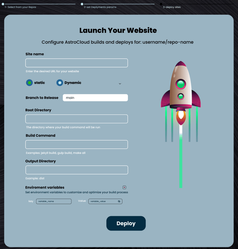 Build form page